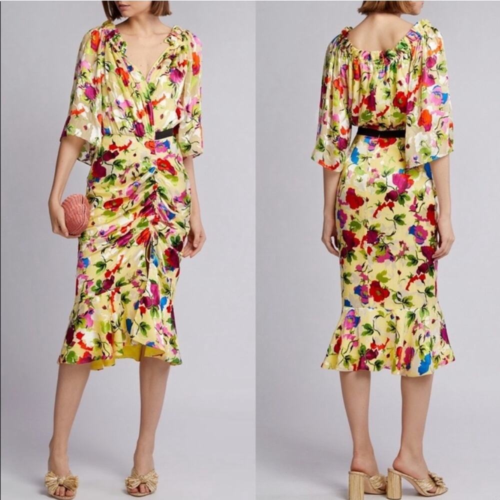 Saloni Olivia Floral Dress